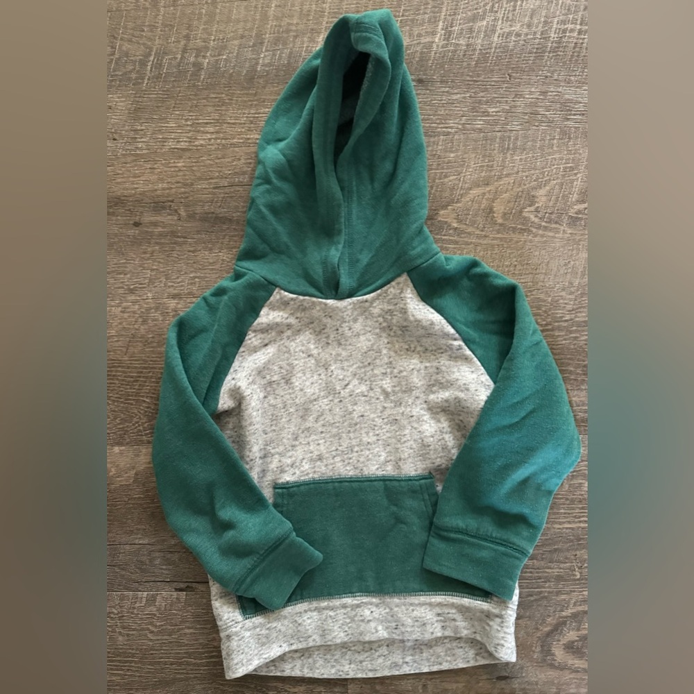 Green and grey hoodie 4t